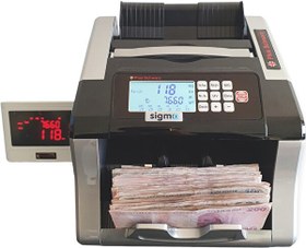 Resim Sigma Plus Schwarz TL Karışık Sayım Sahte Para Kontrolü TFT Ekranlı Para Sayma Makinesi 