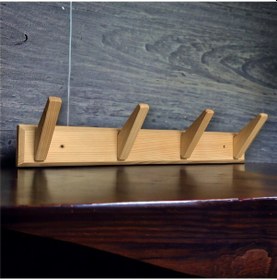 Resim Tek-iş Masif Ahşap Portmanto Duvar Askısı Dörtlü 4'lü Ahşap Duvar Askısı Ahşap 