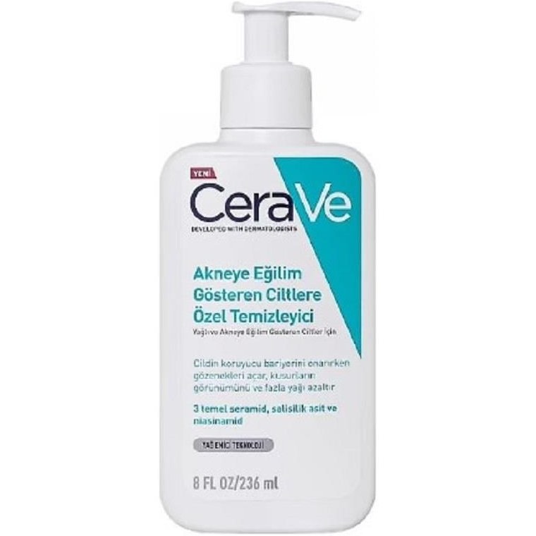 CeraVe Akneye Eğilim Gösteren Ciltler İçin Temizleyici 236ml Fiyatı ve Özelliklerı - Badem