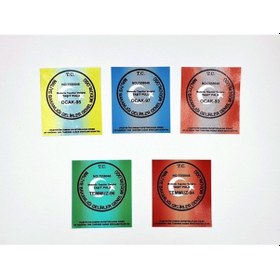 Resim Gümrük Pulu 5'Li Set Türk Bayraklı Cam Sticker Etiketçilere Özel (486497262) 