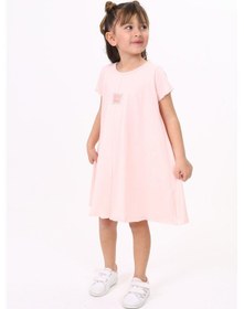 Resim Toontoy Kız Çocuk Elbise Pudra 