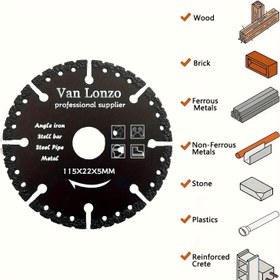 Resim 1 Adet Metal Kesme Elmas Disk, 115*22*5/125*22*5 Profesyonel Çelik, Demir, Taş, Mermer, Alüminyum ve Beton için Çok Amaçlı Kesim Diski, Demir Çubuk, Sac Metal, Alüminyum ve Benzerleri İçin 