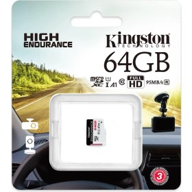 Resim Kingston SDCE-64GB 64GB microSDXC Endurance 95R-30W C10 A1 UHS-I Card Only Hafıza Kartı 