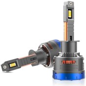 Resim H1 Led Far Ampulleri Ip68 Su Geçirmez Araba Led Far Ampulleri 6000k 600w 80000lm Parlak Led Farlar, 2 Adet 