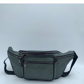 Resim Nahitatyana Unisex Yeşil Çok Cepli Hakiki Deri Freebag Bel Çantas Yesil 