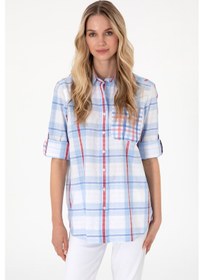Resim U.S. Polo Assn. Kadın Açık Mavi Uzun Kollu Tunik Gömlek 50299591-VR003 