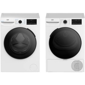 Resim Beko CMX 10120 Çamaşır Makinesi ve KMX 1000 Kurutma Makinesi Bundle Beyaz 