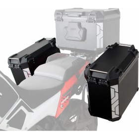 Resim Gp Kompozit Universal 40 Lt x 2 Alüminyum Motosiklet Yan Çanta Seti Siyah 