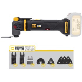 Resim Cat DX41B 18Volt Kömürsüz Profesyonel Çok Amaçlı Devir Ayarlı Raspalama+14 Adet Aksesuar (Akü Dahil 