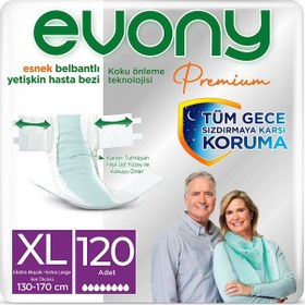 Resim Evony Premium Belbantlı Yetişkin Hasta Bezi XL 120'li 