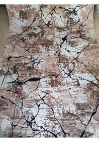 Resim Venüs Kahverengi Klasik Desen Yıkanabilir Kaymaz Dört Mevsimlik Salon Banyo Balkon Genç Odası Kesme Yolluk Kahvereng & Siyah 