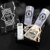 Resim Canım Kocam İsimli İkili Rakı Kadehi Seti Hediye Kutusu 