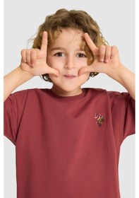 Resim U.s. Polo Assn. Erkek Çocuk Bordo Pijama Takım 50327093-vr014 