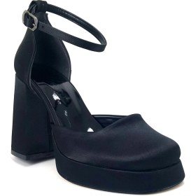 Resim Beety 725 24KA Kadın Abiye Ayakkabı Siyah Saten 