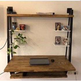 Resim Umutpark Umutpark Metal Ahşap Çalışma Masası. Siyah 