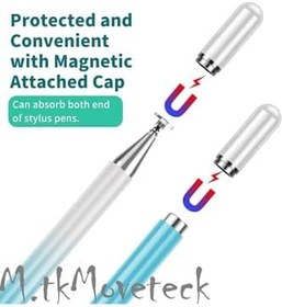 Resim m.tk moveteck Stylus Kalem, Tüm Cihazlar ile Uyumlu, iPad, Samsung, Tablet, 4'lü Set, Pembe, Mor, Mavi, Sarı 
