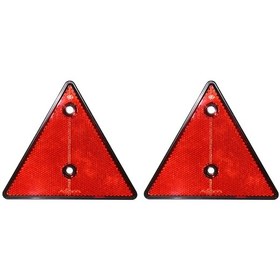 Resim 2 Adet Üçgen Reflektör Kırmızı Trailer Reflektör Huiliang 