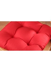 Resim Altınpamuk Altınpamuk Lüx Pofidik Kırmızı Sandalye Minderi Özel Dikişli Bağc 