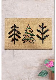 Resim Co Co Borovica 40x60 cm Doğal Ko ko Kıl paspas,Hindistan Naturel Kapı Önü Paspası 