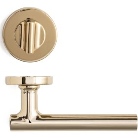 Resim System Odıa Rozetli Kapı Kolu Gold Renk Wc Mandallı Rozet 