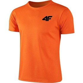 Resim Snapbuyerkek Egzersiz T-shirt Yüksek Kaliteli Nefes Alabilen Maraton Gym Fitness Teesturuncu Turuncu 