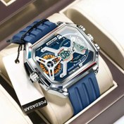 Resim POEDAGAR Lüks Spor Saati LED Takvim Hafta Gece Lambası Elektronik Dikdörtgen Silikon Kuvars Erkek Kol Saati 