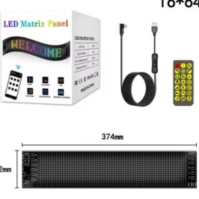 Resim Mediterian Matrix Piksel LED Panel Tabela Bluetooth Uygulama Rgb 5V Kayar Tabela 