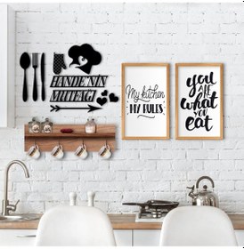 Resim Bk Home Doğal Ahşap Raflı Dekoratif Fincan Askılığı Mutfak Konsep (551038489) 