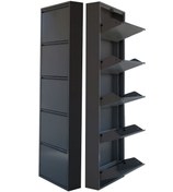 Resim mobilyapratik 5'li Metal Ayakkabılık - Antrasit 