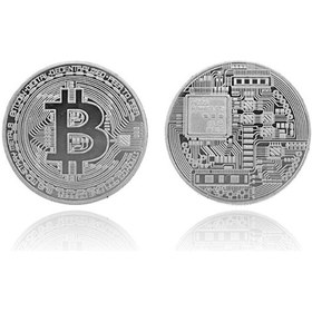 Resim Bitcoin Madeni Hatıra Parası Hediyelik - Gümüş Renk (552245772) 