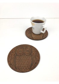 Resim Bardak Altlığı Model -1 Kahverengi 
