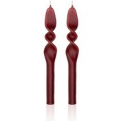 Resim Burgu Şamdan Mumu 2li Set Bordo 25 Cm The Mia