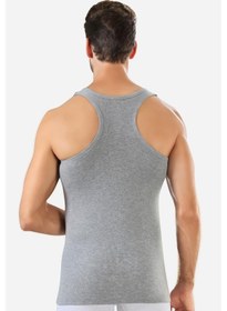 Resim Arma Yıldız 6'lı Paket Gri Erkek Rambo Sporcu Atlet %100 Pamuk Ribana Gri 