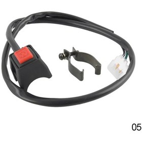 Resim Flameout Kırmızı-22mm Dayanıklı Atv Motosiklet Çift Spor Dörtlü Çalıştırma Korna Öl Durdurma Anahtarı Düğmesi Yedek Parça 44560737 