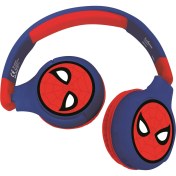 Resim Mena Rise Spiderman 2-In-1 Bluetooth Kids Headset, Kablosuz, Kablolu, Limited, Foldable, Ayarlanabilir, /boy, Red/blue, HPBT010SP 