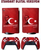 Resim KT Decor Mustafa Kemal Atatürk Playstation 5 Full Sticker Kaplama Seti 