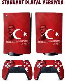 Resim KT Decor Mustafa Kemal Atatürk Playstation 5 Full Sticker Kaplama Seti 