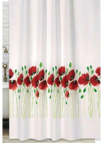 Resim Tropik Banyo Duş Perdesi 7081 Model Çift Kanat 2X110X200Cm Çok Renkli 