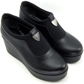 Resim Erkan Saçmacı Sofia Exclusive Siyah Streç Tokalı Dolgu Topuklu Günlük Ayakkabı 