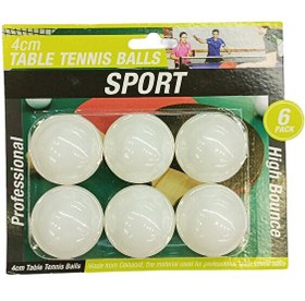 Resim Avessa Spo-026 Kartela Pinpon Topu 6lı 