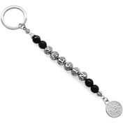 Resim Kararmaz Metal Kişiye Özel İsim Yazılı Fasetalı Oniks Doğaltaş & 