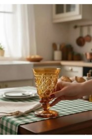 Resim Gloria El Kesmesi Kadeh Bardak 200ml Turuncu 