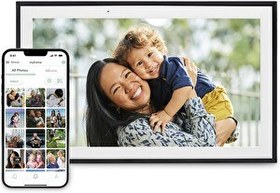 Resim Skylight 15" Dokunmatik Telefon Kontrollü Siyah Dijital Resim Çerçevesi 