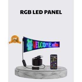 Resim Rgb LED Panel – Çok Renkli, Kumandalı, USB Bağlantılı Yazı ve Gıf Gösterimli Akıllı Lamba 