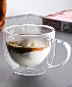 Resim Coffee Cidarlı Cam Bardak, Kupa, Kulplu Fincan 300 Ml 3321 