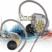 Resim KZ EDX Lite Kulak İçi Dinamik Sürücü Kulaklıklar, Çıkarılabilir Kablolu HiFi Kulaklıklar 0,75 mm, Audiphiles 'Kulak İçi Monitör (Şeffaf, Mikrofonlu) 