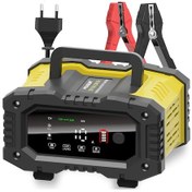 Resim Araba Motosiklet Akü Şarj Cihazı 10a/20a Özenle Seçilmiş 12v24v 150/300w Taşınabilir Araç Akü Şarj Cihazı 10a Sarı Avrupa Düzenlemesi 