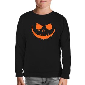 Resim HalloWeen - Face Siyah Çocuk Sweatshirt 