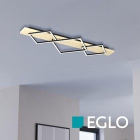 Resim Eglo My Light My Style 901931 "Boyal" 101 Cm Uzunluğunda Siyah Kahverengi Çelik Ahşap Tavan Armatürü 