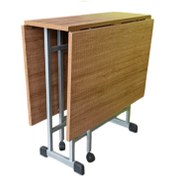 Resim Leylek Mobilya Montajı Yapılmış Katlanır 8 Kişilik Ahşap Mutfak Masası (Anadolu Ceviz) 